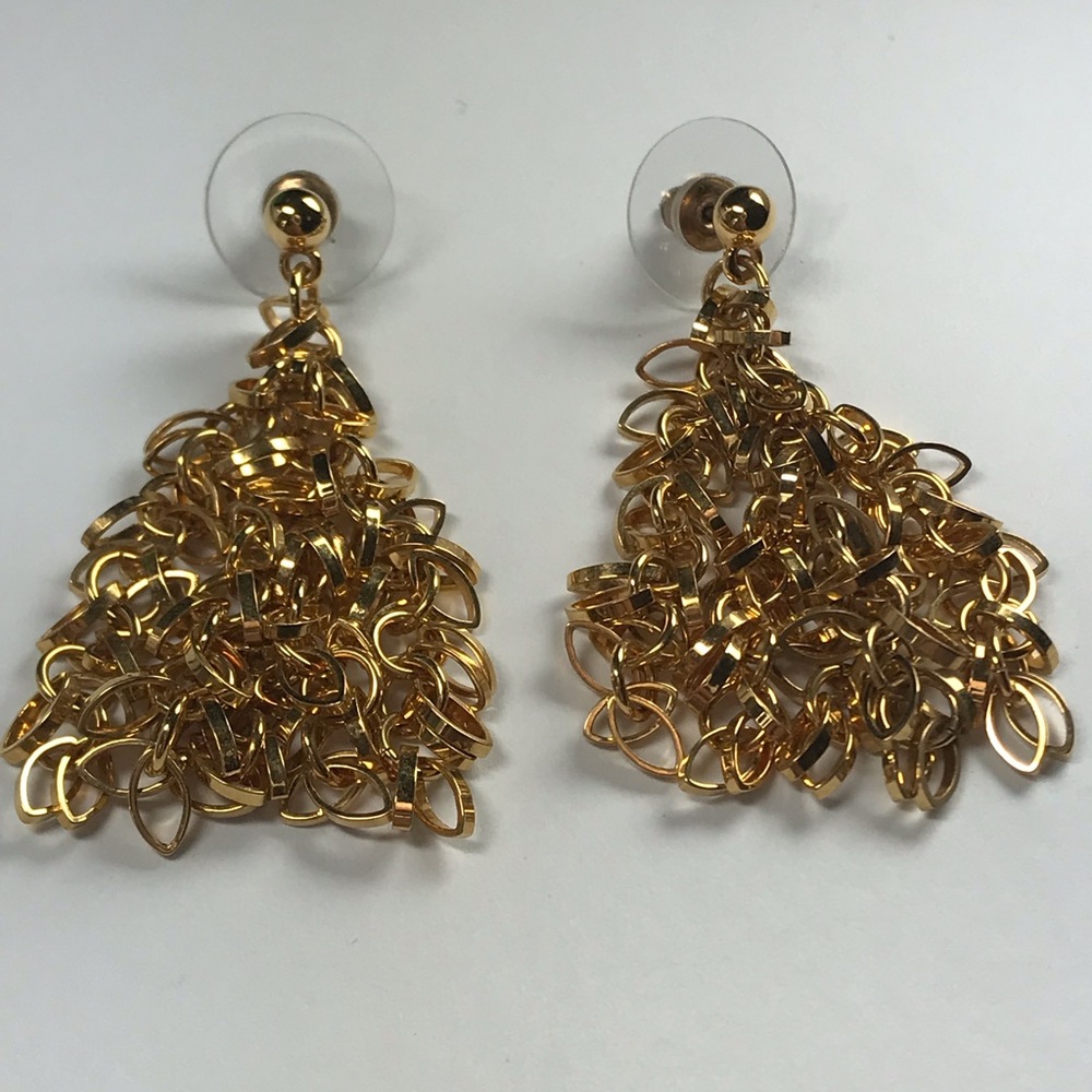 Joan Rivers - Elegant Gold Dangle Earrings